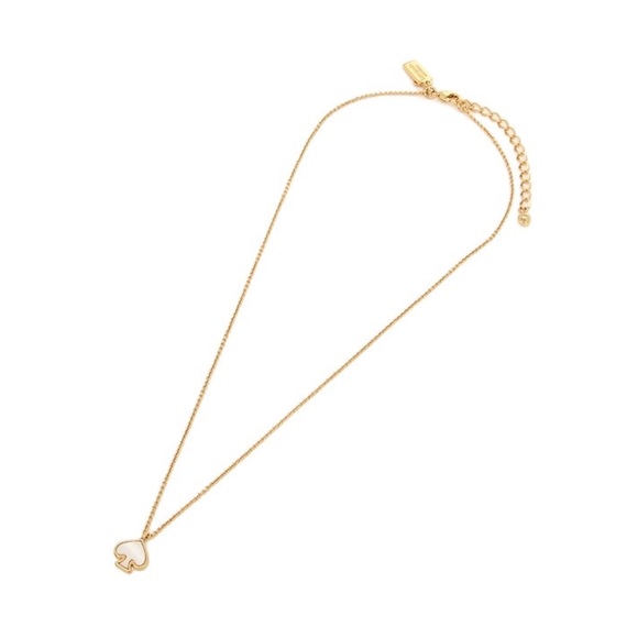 KATE SPADE • Mini Signature Spade Mother of Pearl Pendant Necklace - Picture 5 of 10